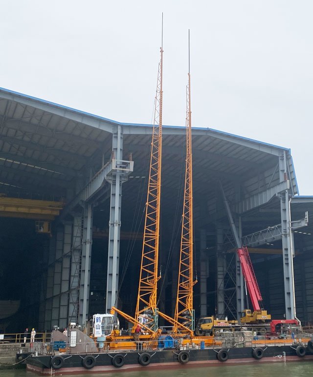 Equipamiento especializado para tratamiento de cimientos en alta mar