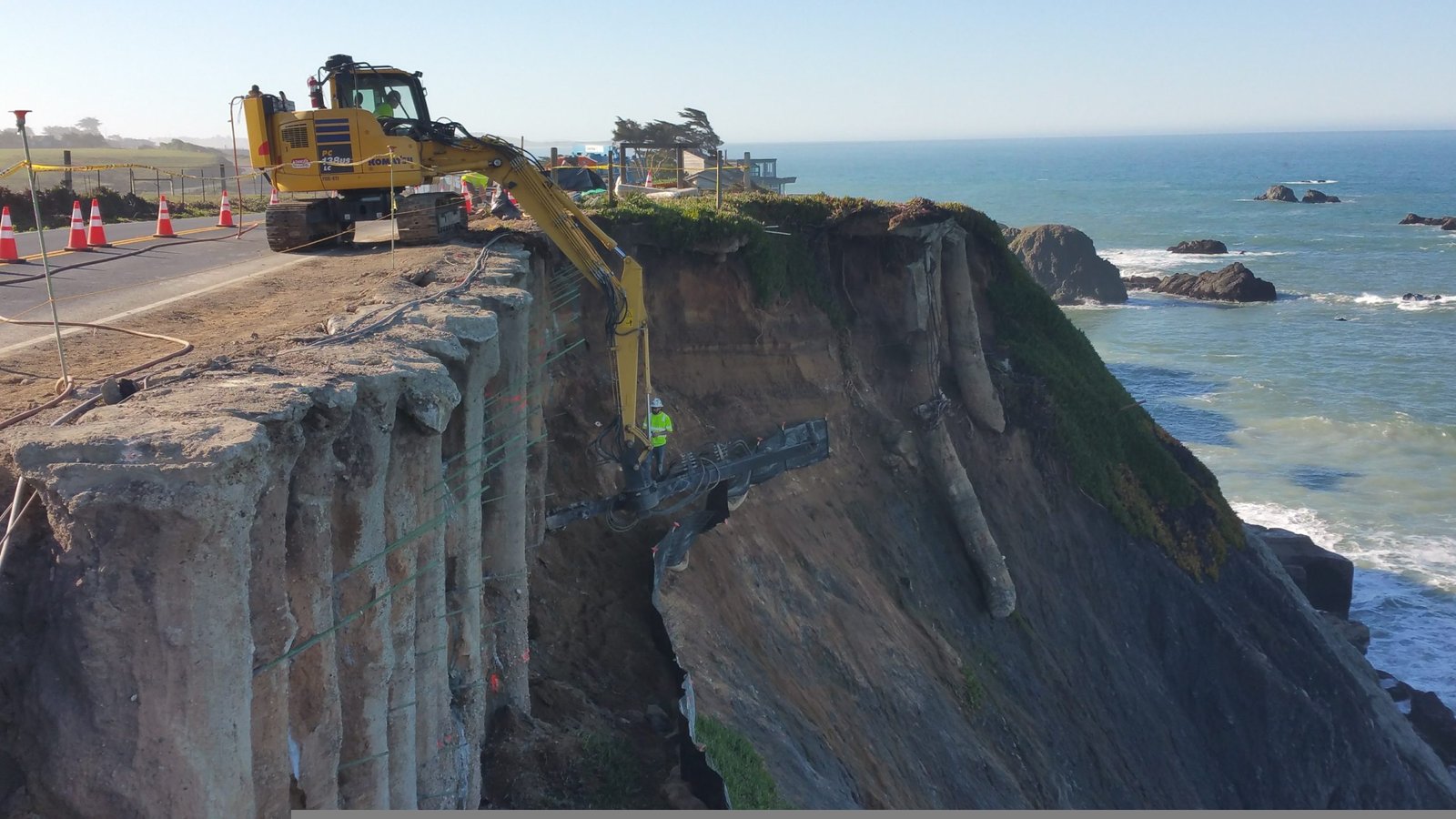 Coastal bluff stabilization project