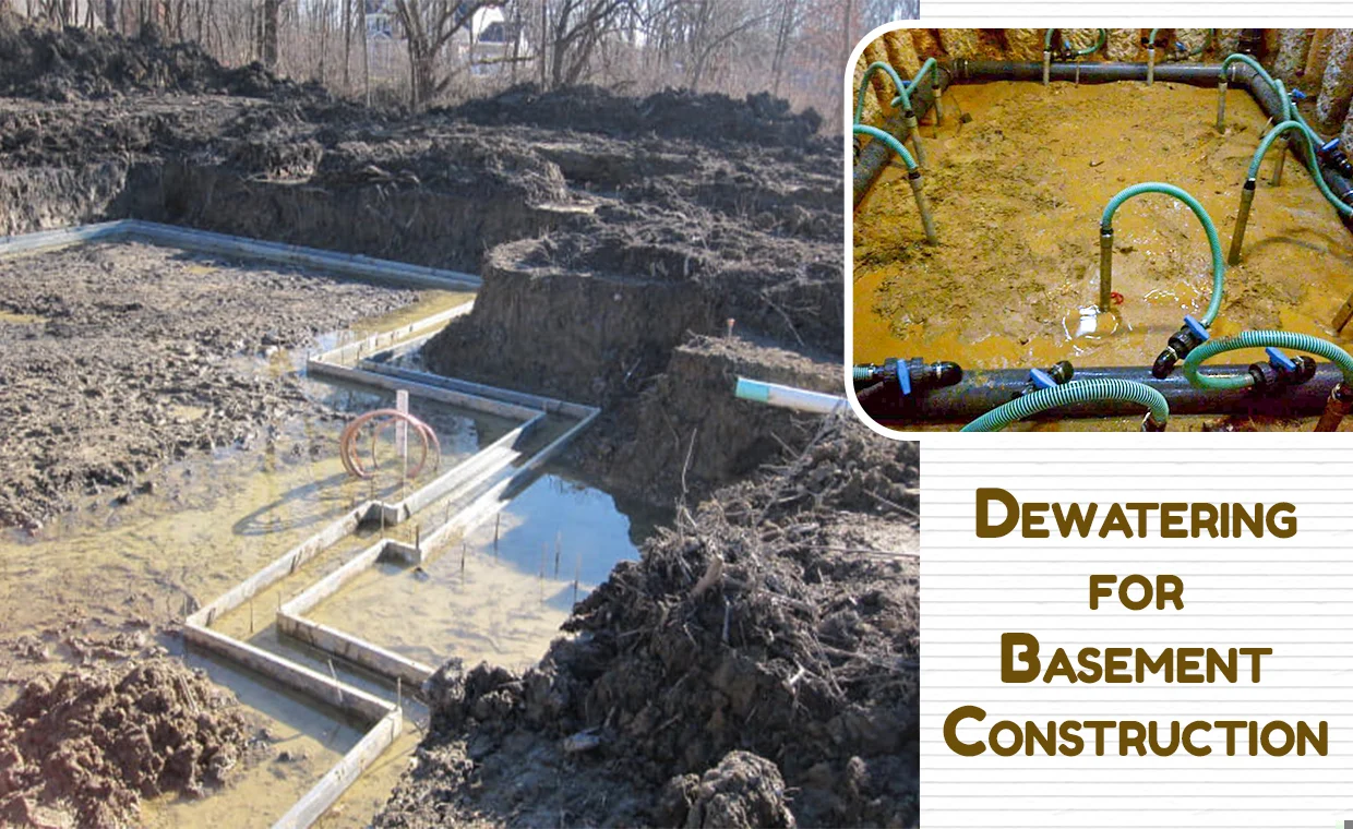 Well point dewatering system illustration