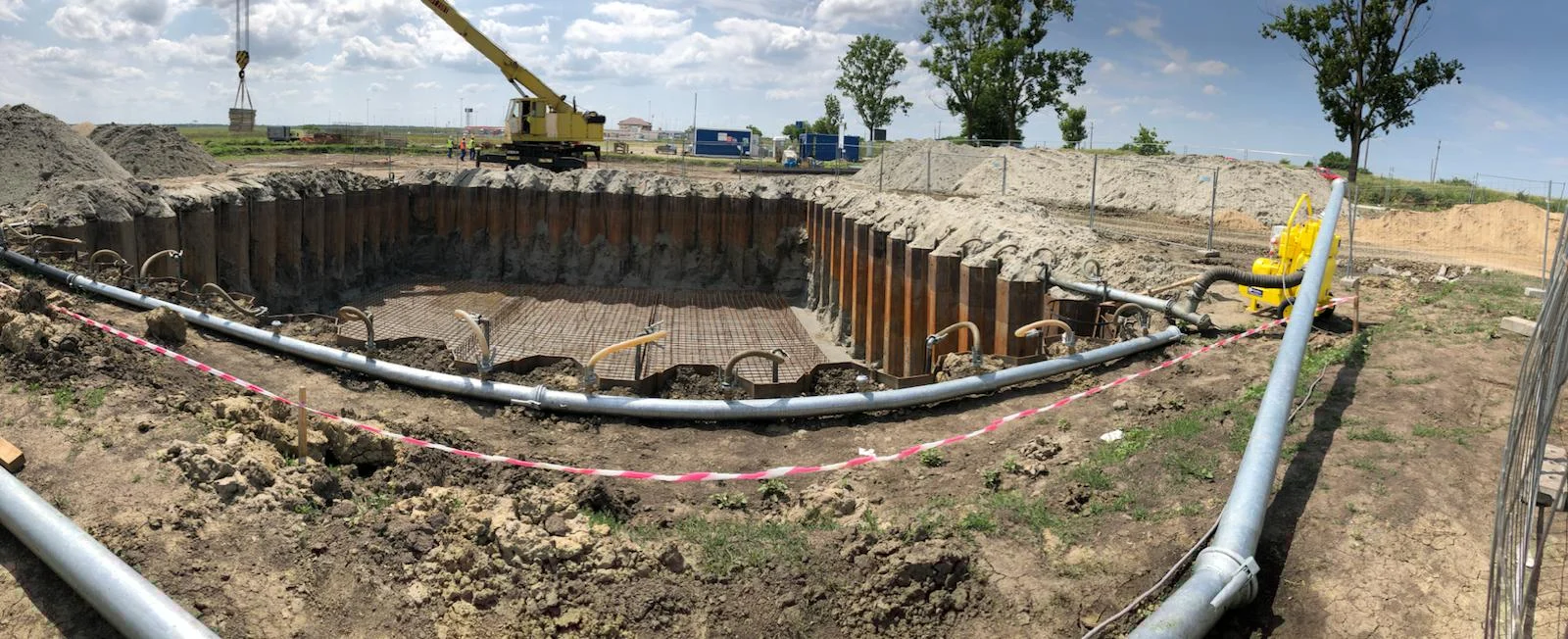 Site Investigation team examining well point system installation